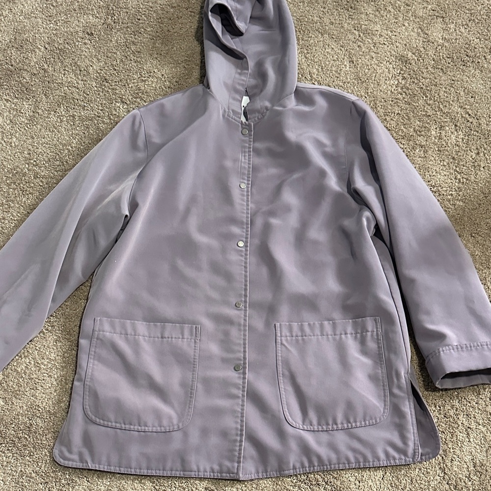 Larry Levine Hooded Lightweight Coat